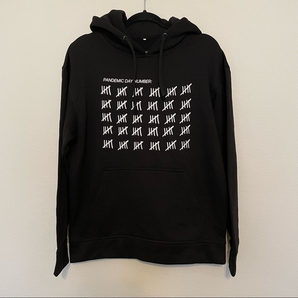 NWOT WHTXCN. Hoodie pandemic day number X sz.L unisex - Picture 1 of 4